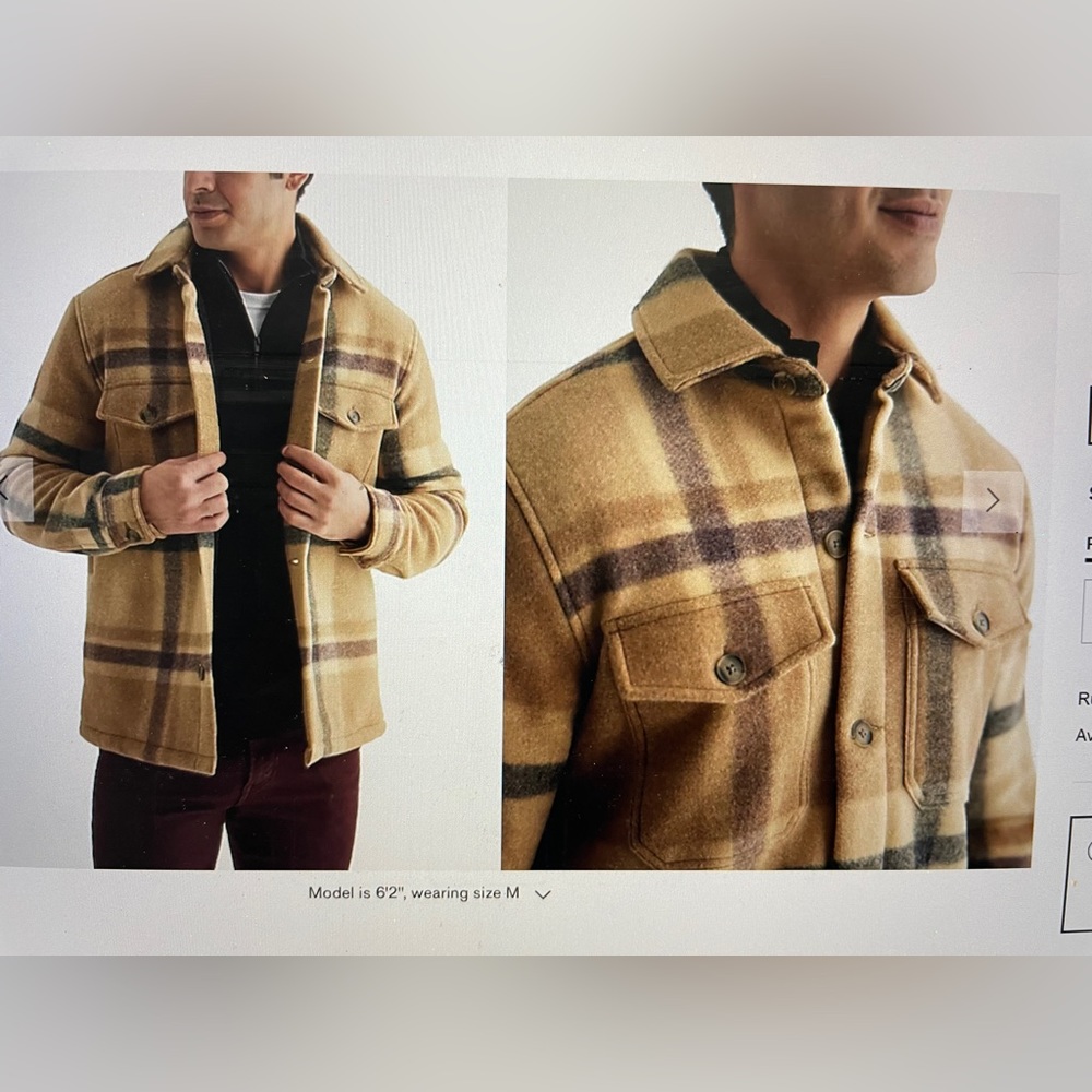 Plaid Sherpa Lined Shirt Coat
